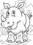 Rhino coloring page