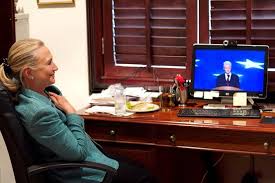 Image result for hillary at computer pics
