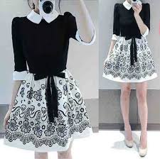 Jual Baju Dress Cute Cantik Colar Wedges Fashion Korea Baju Kerja ...
