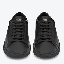 Fancy - Classic Black Leather Sneakers by Saint Laurent