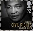 Civil rights activist Claudia Jones has been honoured by appearing on ... - claudia-jones-stamp