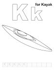Kayak coloring page