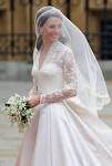 Kate Middleton Image Kate Middleton   Hand Embroidered and Appliqued Wedding Dress and Veil Picture 3