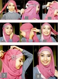 Busana Muslim Trendy - Tutorial Hijab Segi Empat Modern dan Modis ...