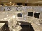 Pranks with decorating working place