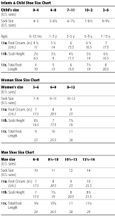 Foot Size Chart | Welcome to the Craft Yarn Council