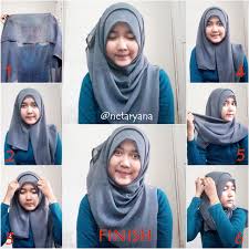 Tutorial Cara memakai jilbab paris
