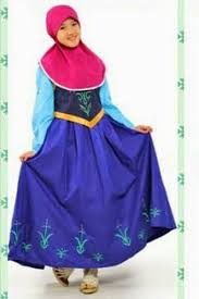Baju Muslim Anak Karakter Princess | Grosir Baju Surabaya