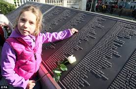 Legacy: Alex Aaronson, six, from north America, whose relative Artie Frost, 38, perished on the Titanic, in the new memorial garden at Belfast City Hall on ... - article-2130009-129B5842000005DC-988_634x418