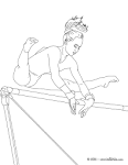 Gymnastics coloring page
