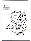 Letter S - Alphabeth coloring pages