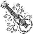 Guitar coloring page