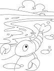 Lobster coloring page
