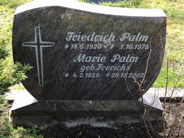 Grab von Friedrich Palm (18.06.1920-01.10.1978), Friedhof Hatshausen-