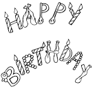 Birthday coloring page