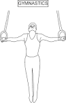 Gymnastics coloring page