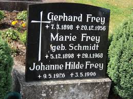 Grab von Johanne Hilde Frey (09.05.1926-03.05.1996), Friedhof ...