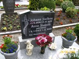 Grab von Johann Siefken (01.09.1904-03.10.1975), Friedhof Marcardsmoor