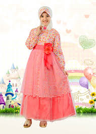 Baju Muslim Anak AINI 150401 Peach | Gamis Anak Perempuan, Gamis ...