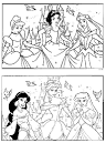 Disney Princesses coloring page