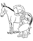 Mule coloring page