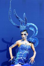 A Model Participates Body Painting