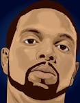 Deron Williams: New Jersey Nets. 'Face the NBA' illustration 3/30 – 12 by 30 - dwill