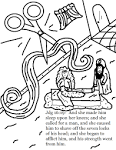 Samson and Delilah coloring page