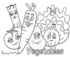Vegetables coloring page