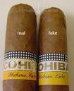 Cohiba Esplendido Cuban Cigars - Real vs Fake Counterfeit Comparison