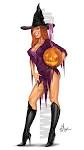 Halloween Girl Pinup by *chatgr on deviantART