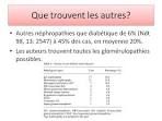 Les <b>Néphropathies Diabétiques</b>