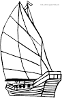Boat coloring page