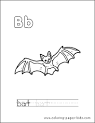 Bat coloring page