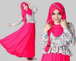 Setelan Baju Long Dress Muslim Hijab Cantik �Maxi Kenyo� Model ...