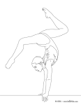 Gymnastics coloring page