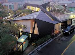 Inside-Out House: Angular Interior & Exterior Home Design