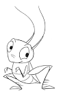 Cricket coloring page