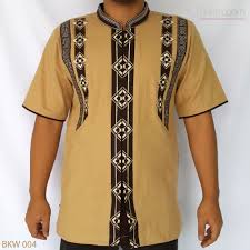 baju koko lengan pendek bordir modern model terbaru » Mukena ...