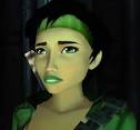 of her cutting her hair as
