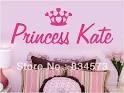 Hot PERSONALISED PRINCESS NAME CROWN Decoration Wall Stickers Wall.