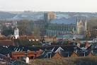 The cathedral squats in the valley of the River Itchen, but none the less - via Daymix