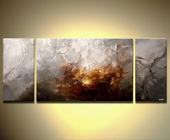 Prints painting - triptych modern home decor art #6562