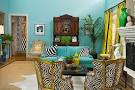 Turquoise vibrant interior design from Jill Sorensen