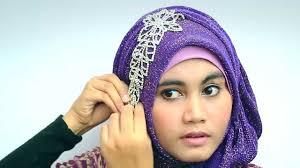 Hijab Tutorial 2013 With Glitter Shawl for Party - YouTube