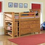 Kids Room Shelving Ideas With Classic Wooden Loft Bed With Nice ...
