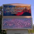 Church Sign for Lake Houston United Methodist Church   Photo