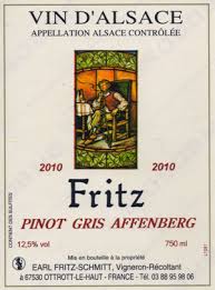 Pinot Gris Affenberg 2010 - Weingut Fritz-Schmitt | kleine Flasche ... - pinot-gris-affenberg-fritz-schmitt-label