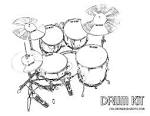 Drums coloring page