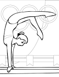 Gymnastics coloring page